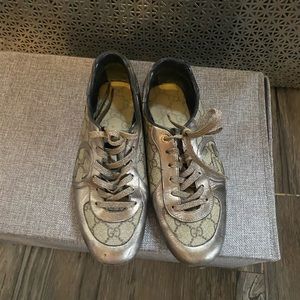 Gucci sneakers size 38 worn missing inside soles NOT GOLDEN GOOSE